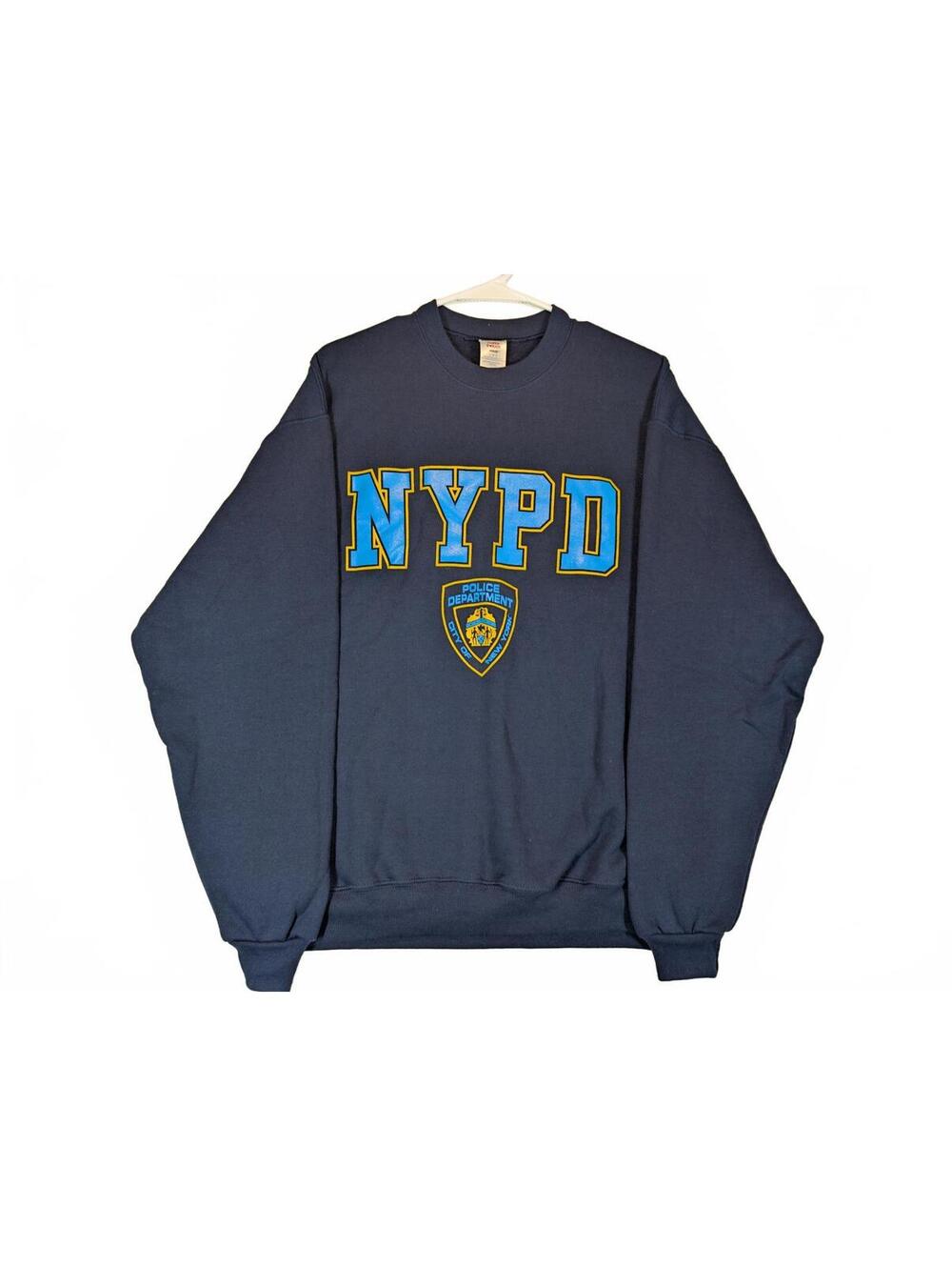 Jerzees Super Sweats NYPD Logo Graphic Crewneck Sweatshirt Mens Large